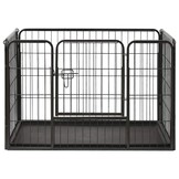 vidaXL Puppyren 91,5x59x61 cm staal