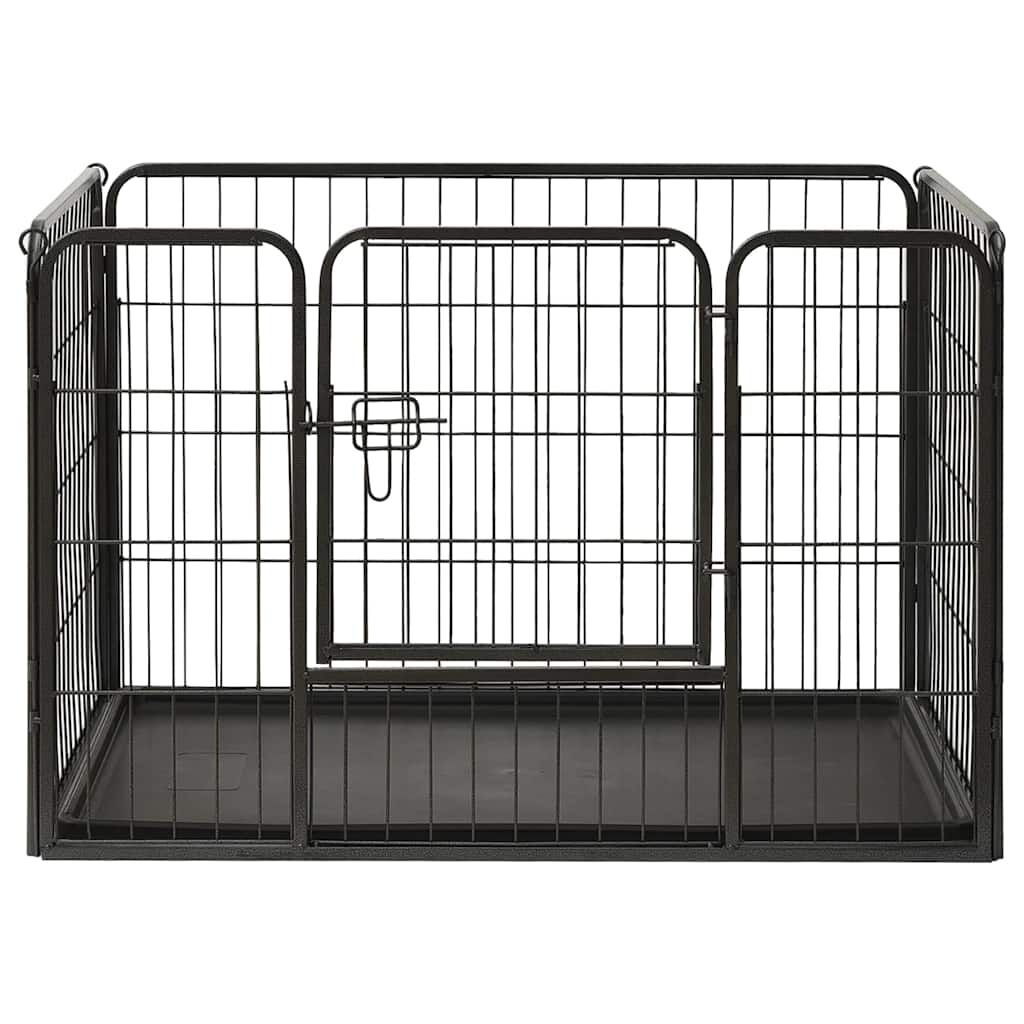vidaXL Puppyren 91,5x59x61 cm staal