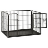 vidaXL Puppyren 91,5x59x61 cm staal