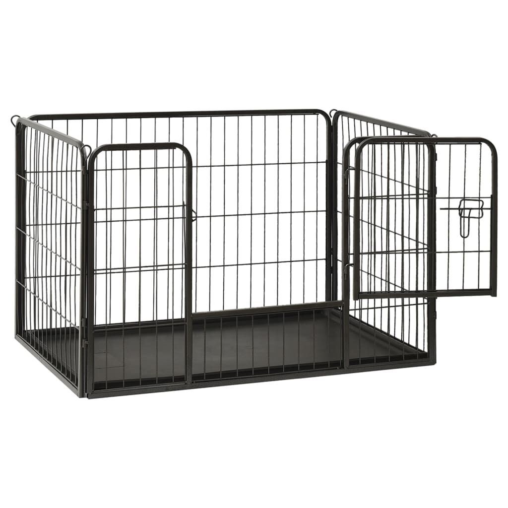 vidaXL Puppyren 91,5x59x61 cm staal