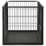 vidaXL Puppyren 91,5x59x61 cm staal