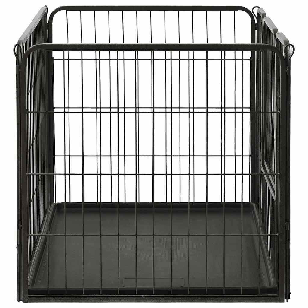 vidaXL Puppyren 91,5x59x61 cm staal