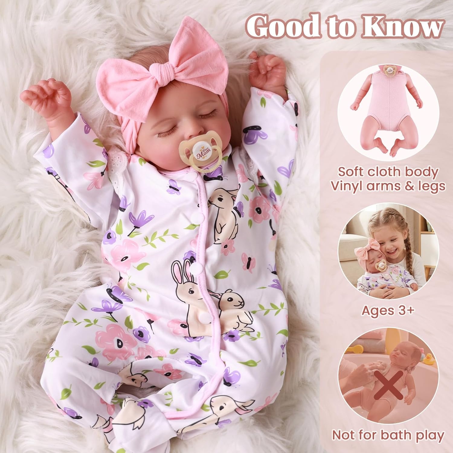 Reborn Babypop Meisje 50 cm - Realistisch Slapend met 34% Korting