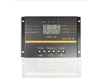 80A mppt Solar Charging Controller 80A 12V/24V Automatische detectie van de spanning Zonnepaneel Intelligentie Controller met LCD-display USB