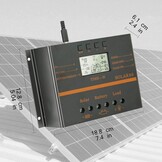 80A mppt Solar Charging Controller 80A 12V/24V Automatische detectie van de spanning Zonnepaneel Intelligentie Controller met LCD-display USB