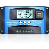 80A mppt Solar Charging Controller 80A 12V/24V Automatische detectie van de spanning Zonnepaneel Intelligentie Controller met LCD-display USB
