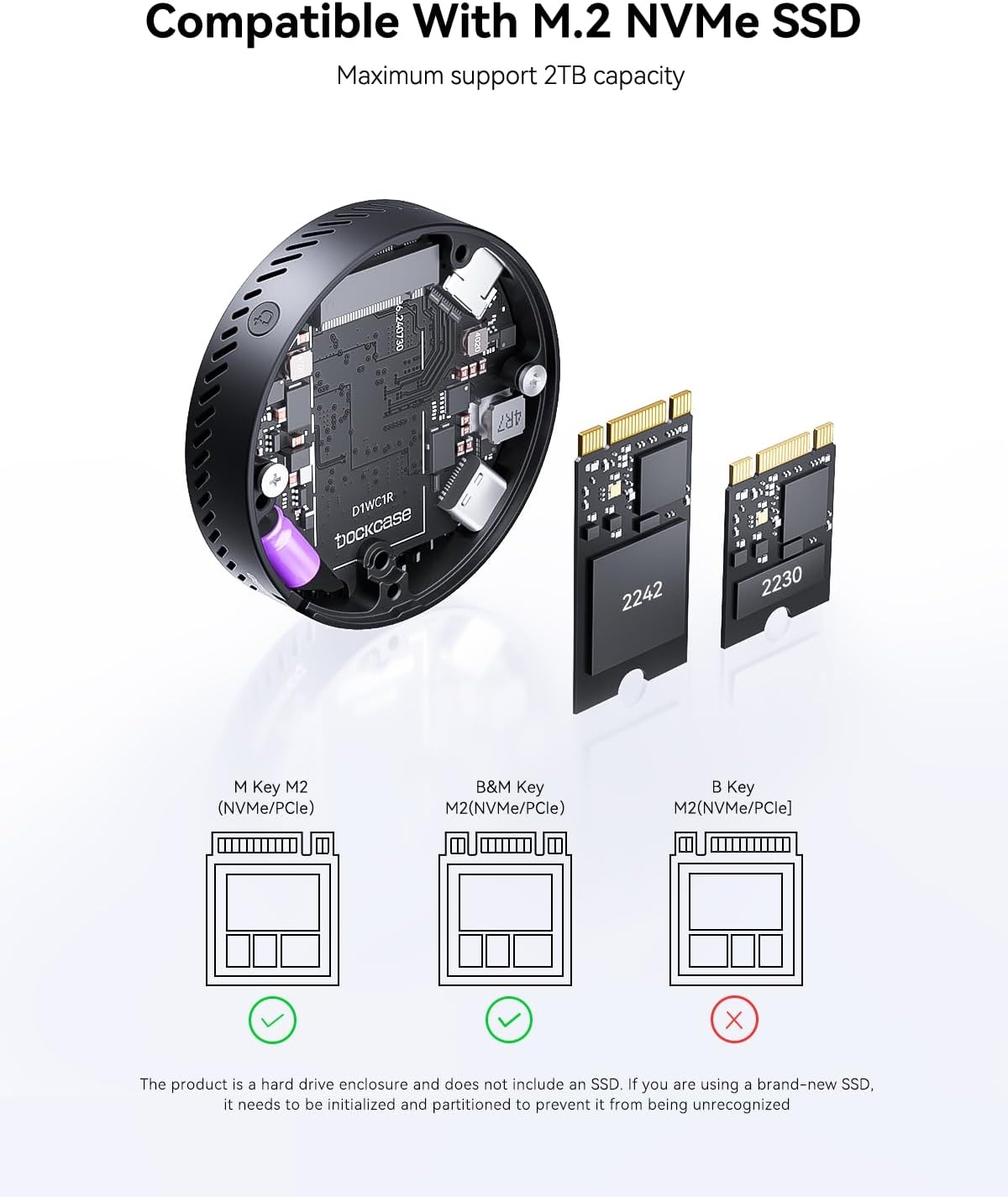 M.2 NVMe SSD Behuizing voor iPhone 16/15 Pro Max (76% korting)
