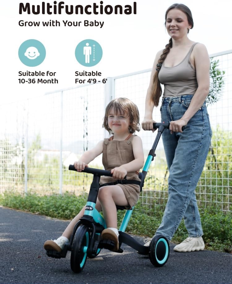Driewieler 5-in-1 voor 1-3 jaar | 30% Korting | Blauw