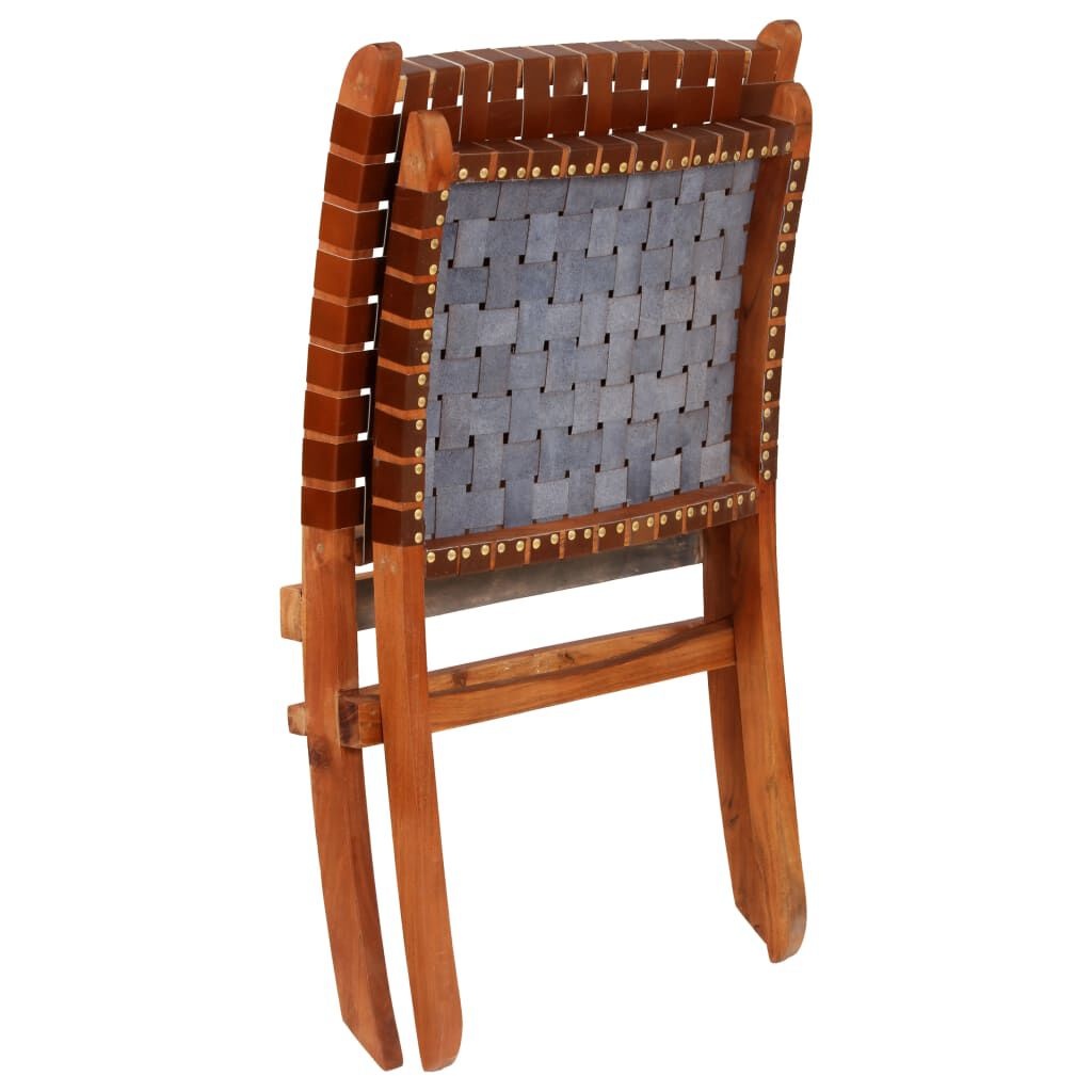 vidaXL Klapstoel Leer Bruin - 52% Korting!