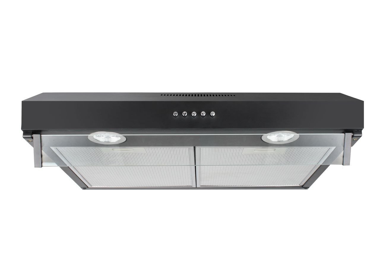 Afzuigkap - onderbouw - zwart – 3 standen – 280 m³/u – LED