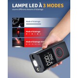 Powools Draadloze autobandenpomp – draagbare luchtcompressor 150 psi met automatische uitschakeling en ledlicht, elektrische fietspomp voor auto, motorfiets, fiets, bal, 8,90 x 4,75 x 13,79 cm