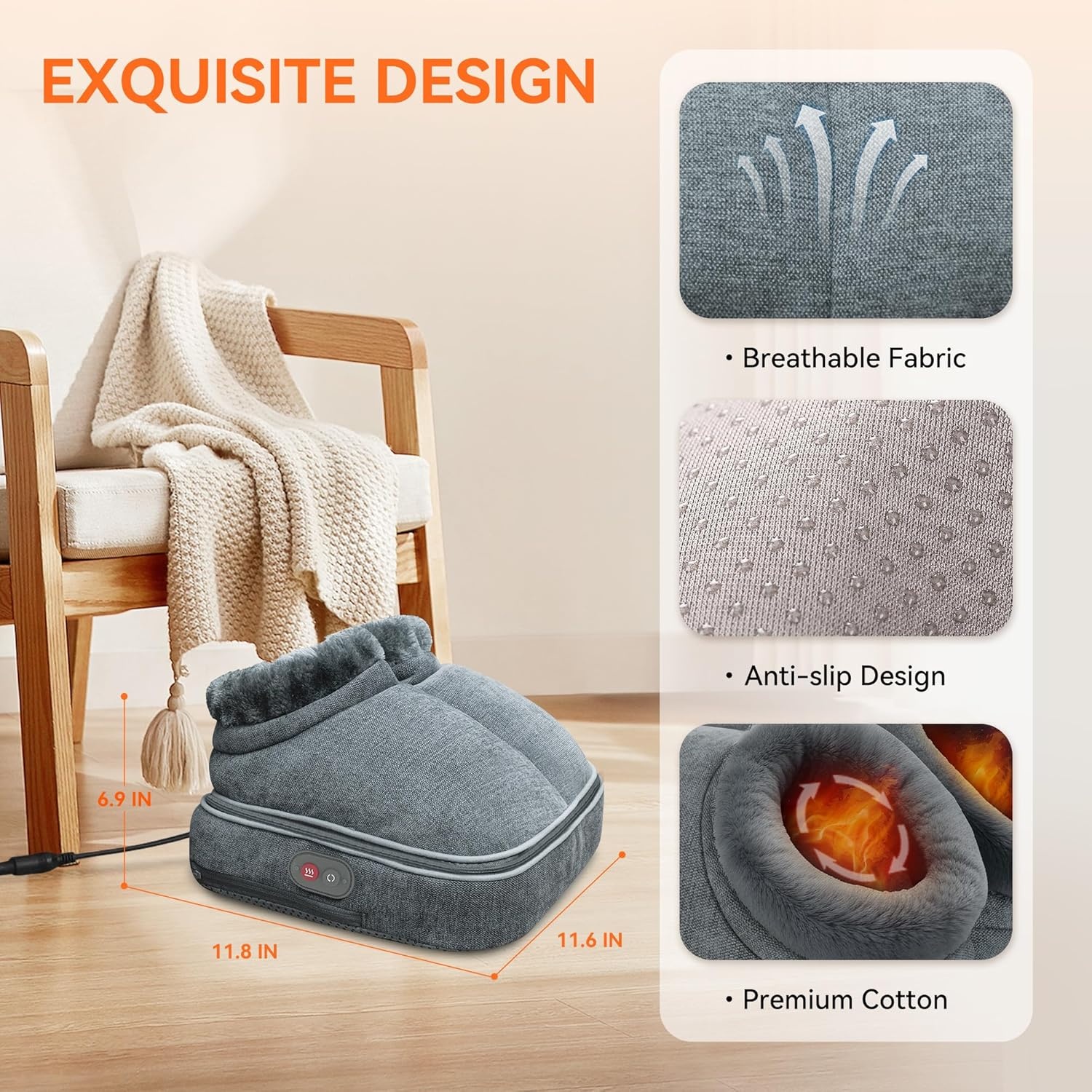 Snailax Voetmassageapparaat met shiatsu