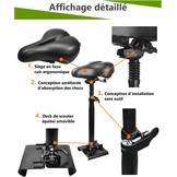 Elektrische stepstoel voor 13-19 cm breed gebogen pedaalrand – voor Segway Ninebot Max G30P – schokbestendig, in hoogte verstelbaar, opvouwbaar