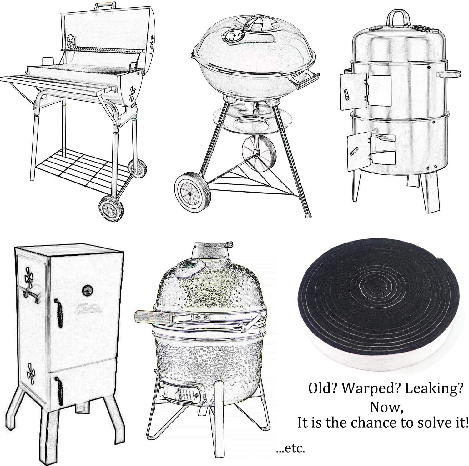 BBQ Roker Afdichting Pakking - Hittebestendig & Zelfklevend (27% Korting!)