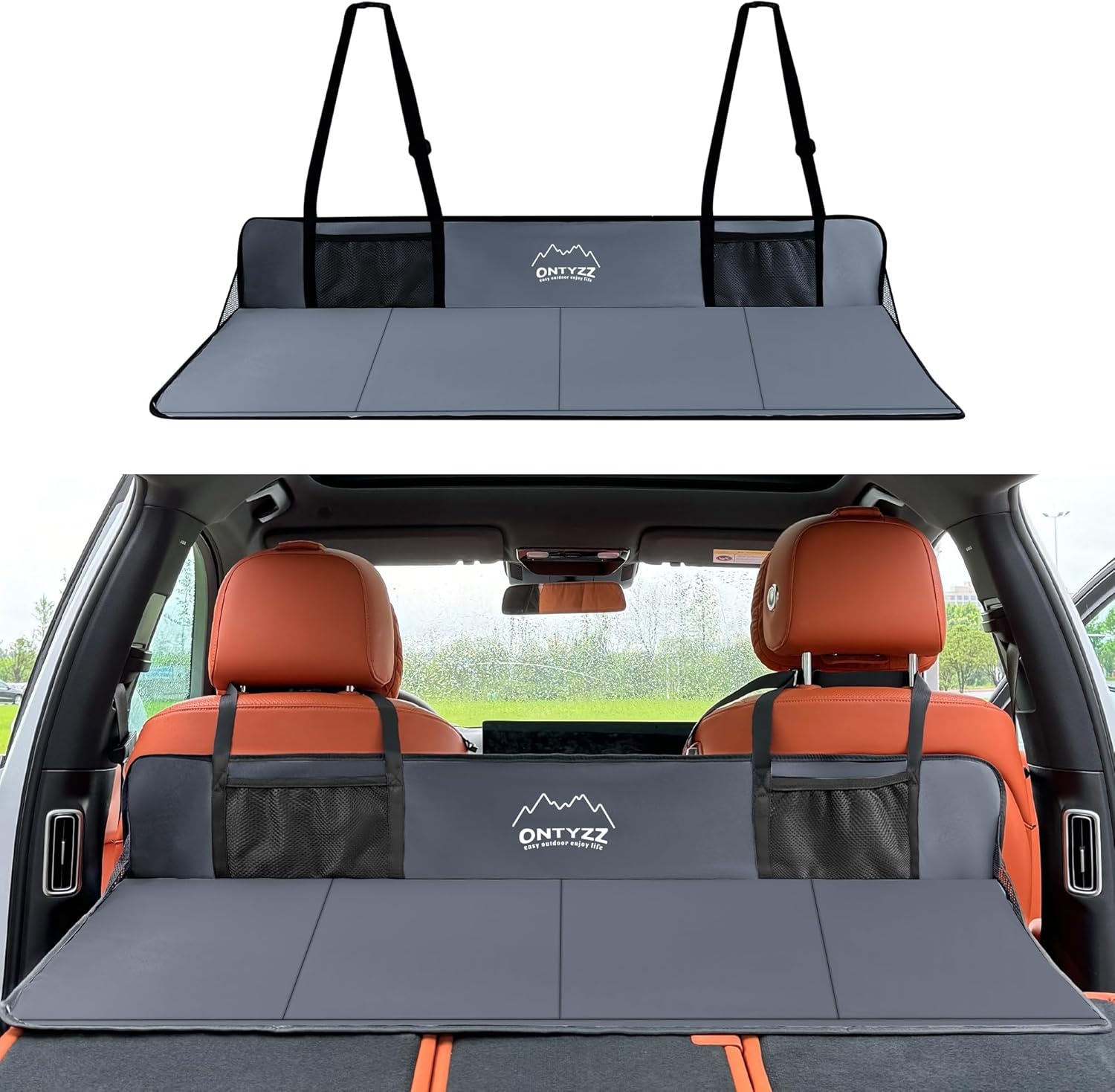 ONTYZZ Niet-opblaasbare auto-campingmatras Opvouwbaar SUV-bedmatras voor slaap Draagbare autorugleuningverlenging voor SUV-vrachtwagen