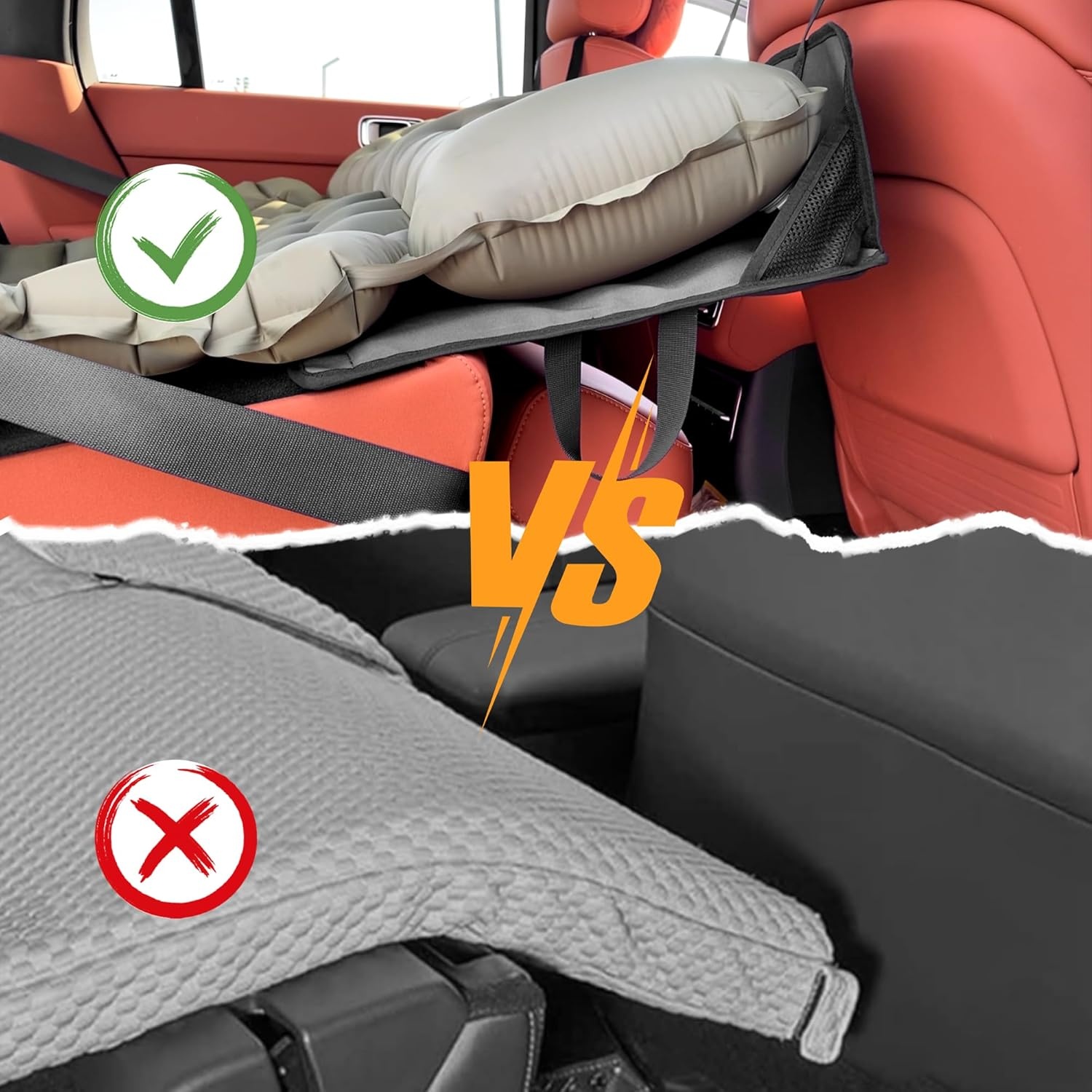 ONTYZZ Niet-opblaasbare auto-campingmatras Opvouwbaar SUV-bedmatras voor slaap Draagbare autorugleuningverlenging voor SUV-vrachtwagen