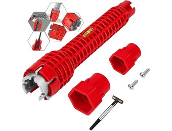 Wastafel Installer Gereedschap, Kraansleutel, Mengkraansleutel, Multifunctionele Pijpsleutel, Geschikt voor Toilet, Keuken, Bad, Multifunctionele Kraansleutel Installer voor Spoel/Bad