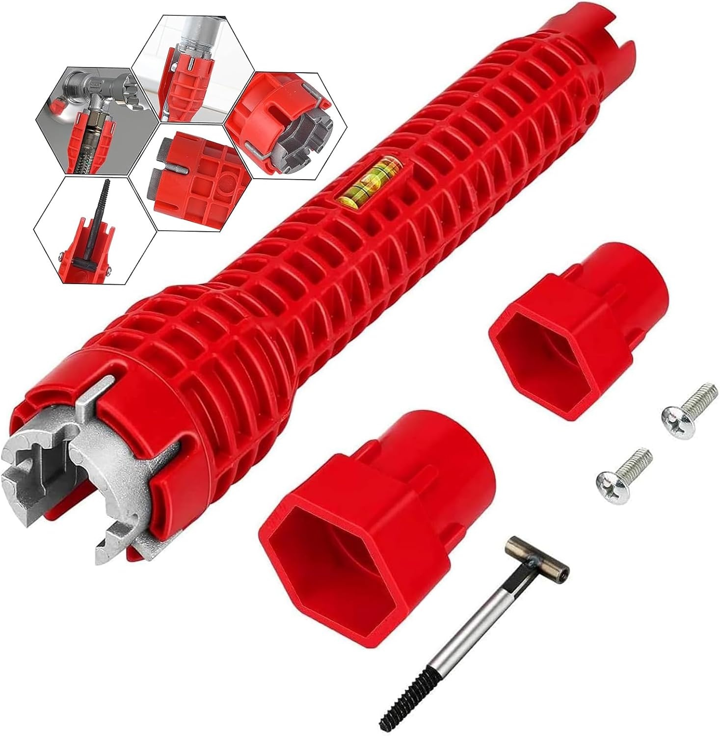 Wastafel Installer Gereedschap, Kraansleutel, Mengkraansleutel, Multifunctionele Pijpsleutel, Geschikt voor Toilet, Keuken, Bad, Multifunctionele Kraansleutel Installer voor Spoel/Bad