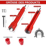 Wastafel Installer Gereedschap, Kraansleutel, Mengkraansleutel, Multifunctionele Pijpsleutel, Geschikt voor Toilet, Keuken, Bad, Multifunctionele Kraansleutel Installer voor Spoel/Bad
