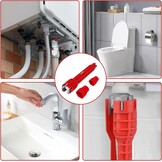 Wastafel Installer Gereedschap, Kraansleutel, Mengkraansleutel, Multifunctionele Pijpsleutel, Geschikt voor Toilet, Keuken, Bad, Multifunctionele Kraansleutel Installer voor Spoel/Bad