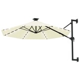 VidaXL Wandparasol met LED's - 300 cm Zandkleurig - 61% Korting!