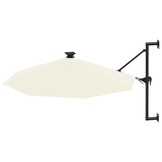 VidaXL Wandparasol met LED's - 300 cm Zandkleurig - 61% Korting!
