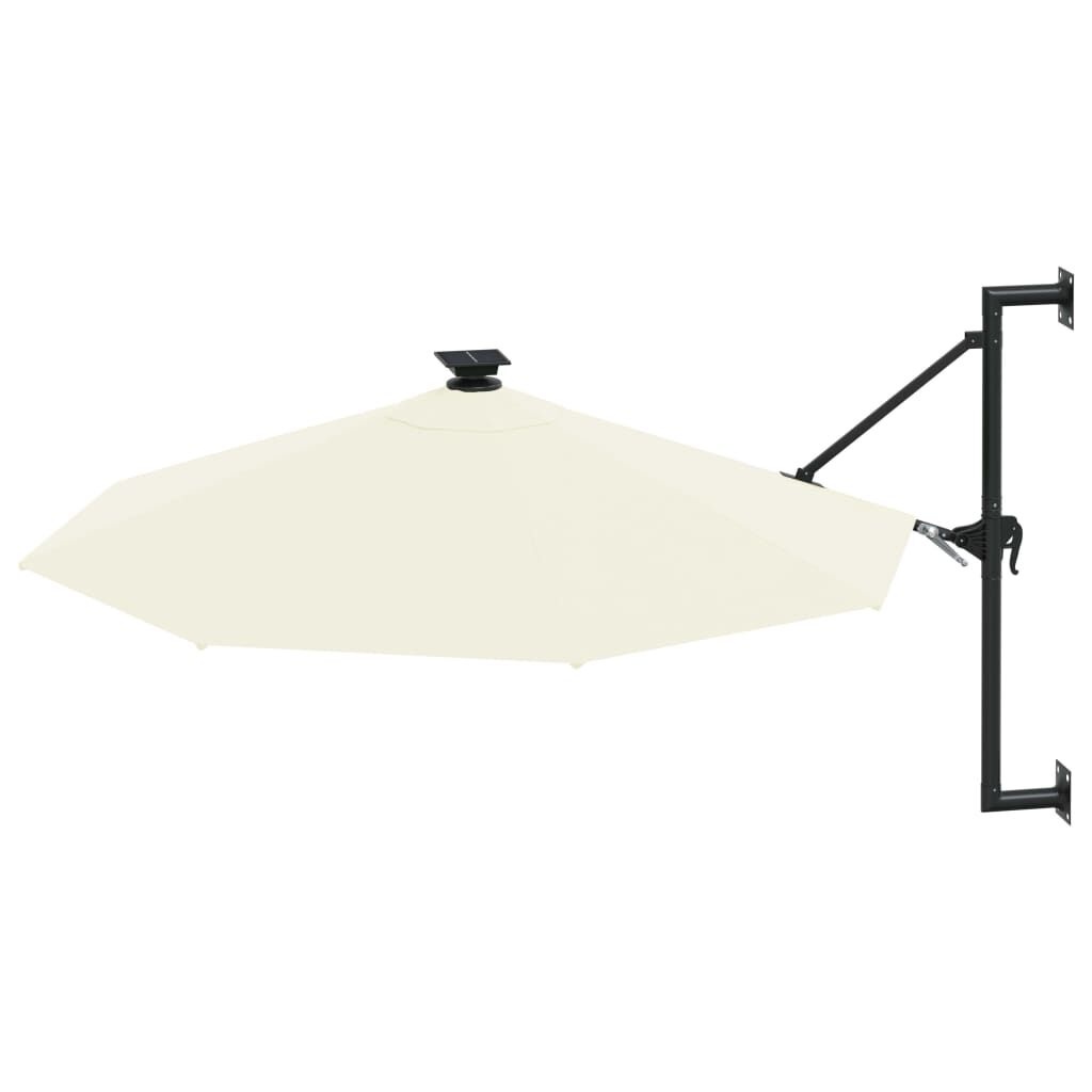 VidaXL Wandparasol met LED's - 300 cm Zandkleurig - 61% Korting!