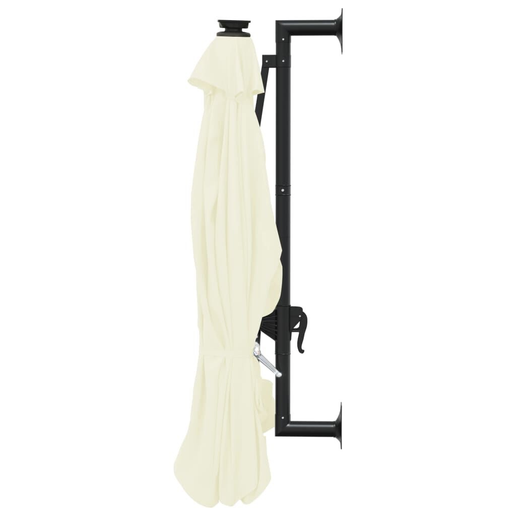 VidaXL Wandparasol met LED's - 300 cm Zandkleurig - 61% Korting!