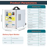 Hanchen Puntlasapparaat voor accu lasapparaat professionele batterijen puntlasapparaat Spot Welder lassen & solderen 2 in1 voor 18650 16430 22650 32650 batterij 220 V