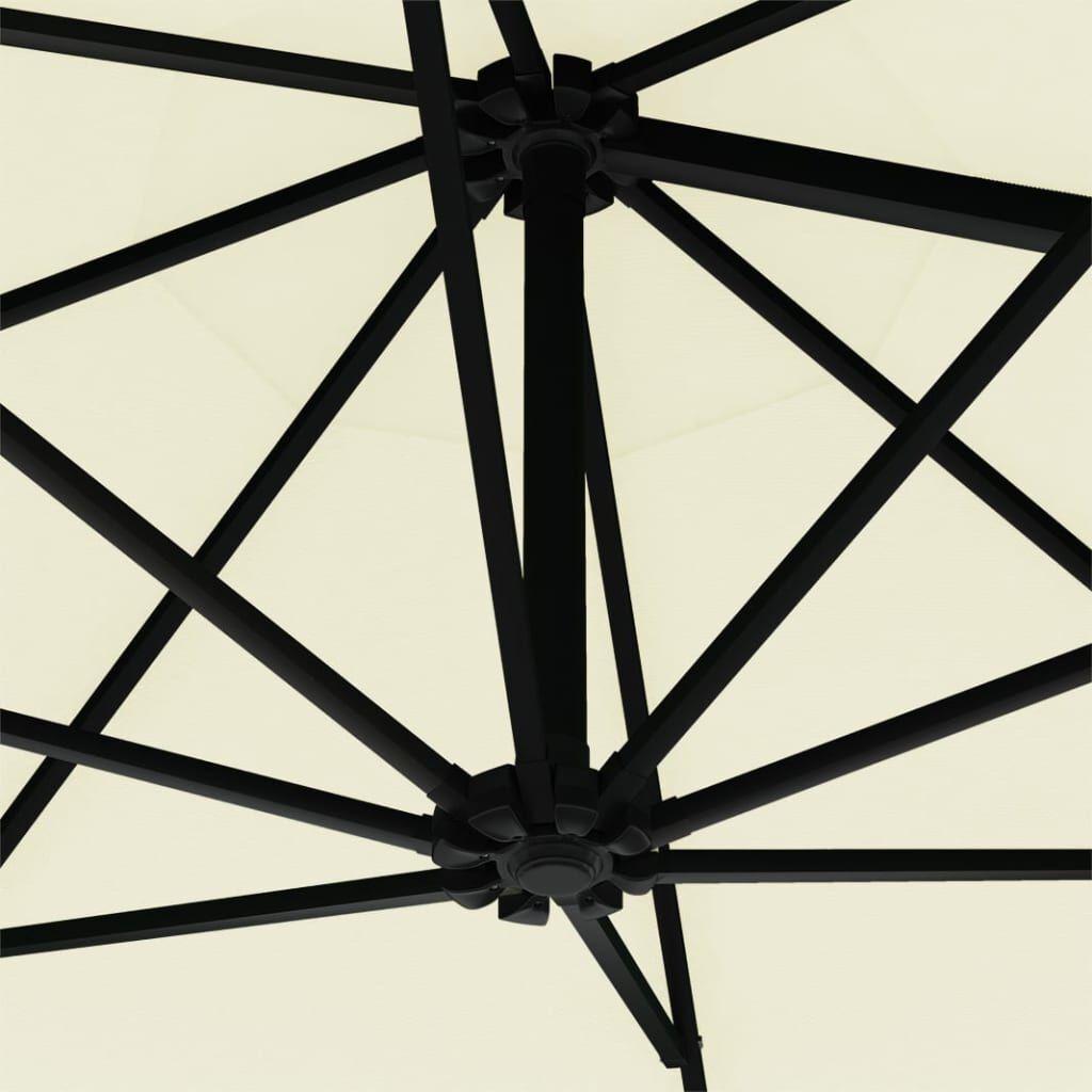 VidaXL Wandparasol met LED's - 300 cm Zandkleurig - 61% Korting!