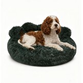65cm Ø Pluizig Huisdierbed Donzig Hondenbed Kalmerend Kattenbed Wasbaar Kattenmand winter Huisdier Slaapkussen warm Anti-Slip Hondenmand voor Kleine en Middelgrote Honden