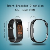 Fitnesstracker met Hartslagmeter, Bloeddruk, Fitnesshorloge Waterdicht IP68, 16 Sportmodi, Stappenteller, Calorieënteller, Activiteitstracker Dames Heren Kinderen, Smartwatch iOS en Android