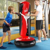 QPAU Bokszak voor kinderen, opblaasbare staande bokszak voor 3-8 kinderen, cadeaus voor jongens en meisjes, staande bokszak voor de praktijk karate, taekwondo, MMA
