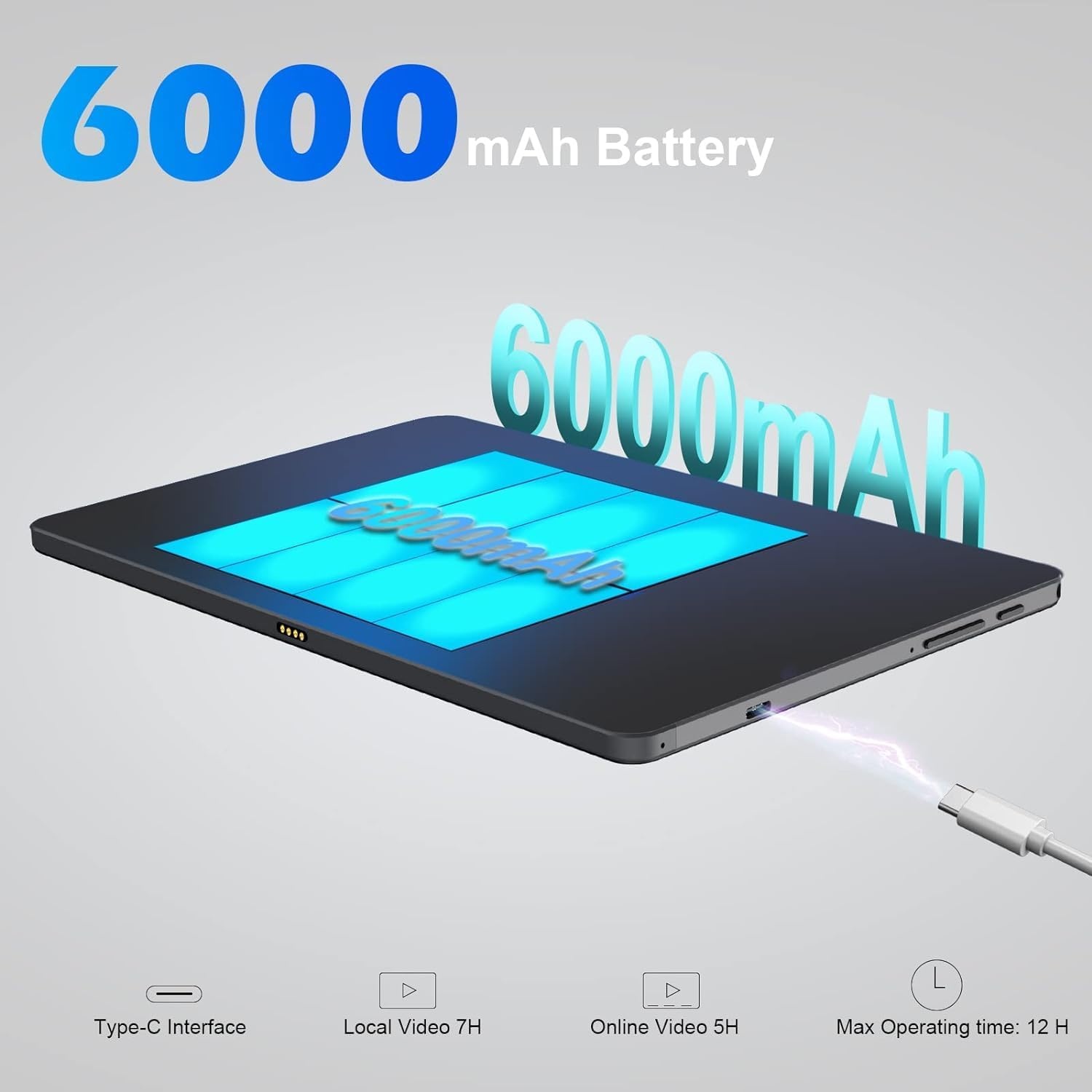 AWOW 2-in-1 Tablet Android 11, 10.1 Inch, Octa-Core CPU, 64GB ROM(TF 512GB), 1920 x 1200 IPS Display, 5+13MP Camera, Face Detection, 2.4G + 5G WiFi/Type-C/Bluetooth