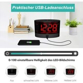 ANJANK Zeer Luide Wekker met Kabelloze Trillingen, Dedschudder Voor Gehoorlozen/Gehoorbeschadigde/Diepslaapers, Dubbel Alarm, Dimmer, Batterij Back-up, USB-lader, Grote Digitale LED-Weergave