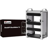 GeeekPi DeskPi RackMate T1, 10 Inch 8U Server Cabinet, 200mm Mini Rack met Rack Schap en Blank Panel, voor 10 Inch AV, NAS en Server Apparatuur (Zilver)