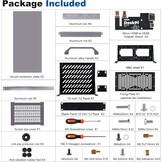GeeekPi DeskPi RackMate T1, 10 Inch 8U Server Cabinet, 200mm Mini Rack met Rack Schap en Blank Panel, voor 10 Inch AV, NAS en Server Apparatuur (Zilver)
