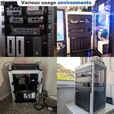 GeeekPi DeskPi RackMate T1, 10 Inch 8U Server Cabinet, 200mm Mini Rack met Rack Schap en Blank Panel, voor 10 Inch AV, NAS en Server Apparatuur (Zilver)