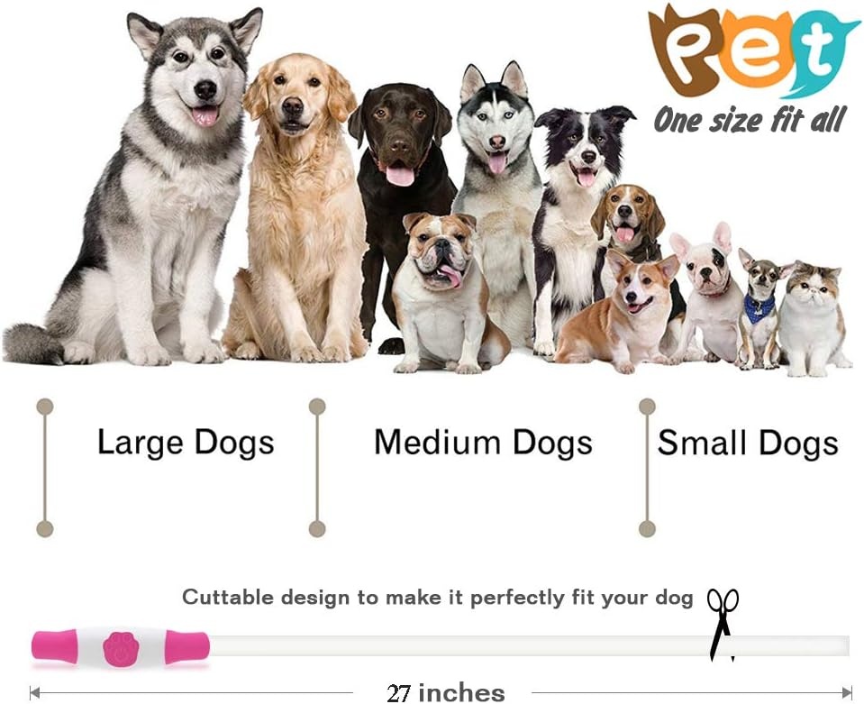 2 stuks led-hondenhalsbanden, USB-oplaadbaar, waterdicht, kan op elke maat worden gesneden, geschikt voor kleine honden, middelgrote honden, grote honden, groen + roze