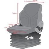STAD & LAND COVERS | Universele tractor stoelhoes, plantenverhuur stoelhoes, standaard en groot formaat, robuust, snel en eenvoudig te monteren, waterdicht, armleuning en hoofdsteun slots (zwart,