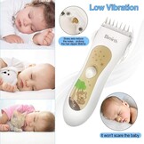 Bimirth Stille tondeuse voor kinderen, stille tondeuse voor kinderen, draadloze haarsnijmachine, USB-oplaadbaar, waterdicht, 3 geleidingskammen (met opbergtas)