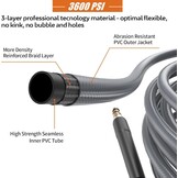 10M Hogedrukreiniger Vervangende Slang voor Karcher K2 K3 K4 K5 K6 K7, Klik Bajonet naar M22 14mm 3600PSI Super Flexibele Hogedrukslang voor Kärcher Alleen Schroefdraad Uitlaat