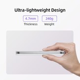 iPad Mini 6 (8,3 inch) toetsenbordhoes, HOU Ultra Slim draadloos toetsenbord Alleen 210g, Power Display, Magnetische beschermhoes Ondersteuning iPad Mini 6e generatie 2021 - Wit