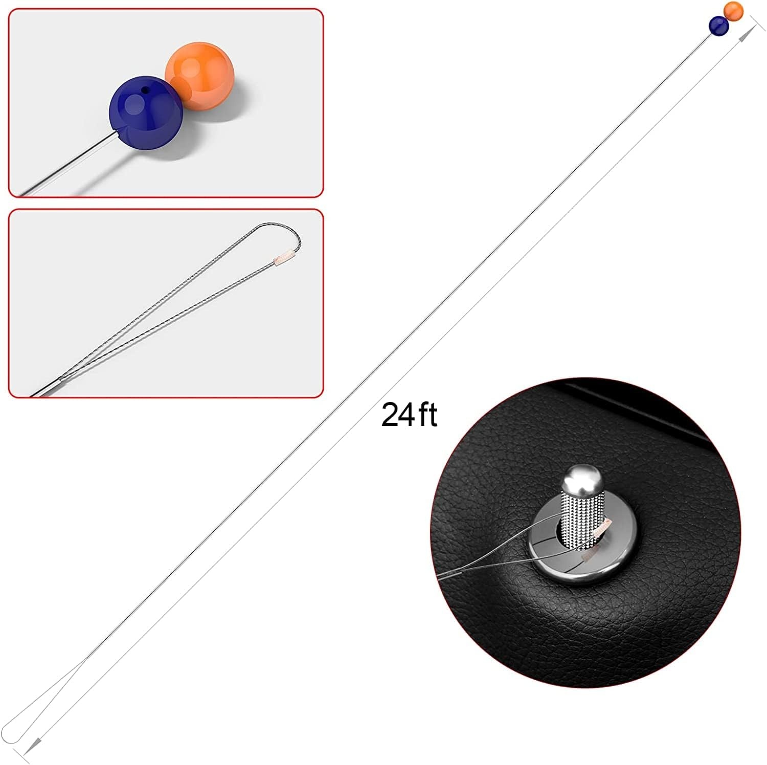 Menborn Professioneel autogereedschapsset 16-delig met lange greep, luchtkeilpump, spoorloze keil, handschoenen, onmisbaar autogereedschap voor noodgevallen