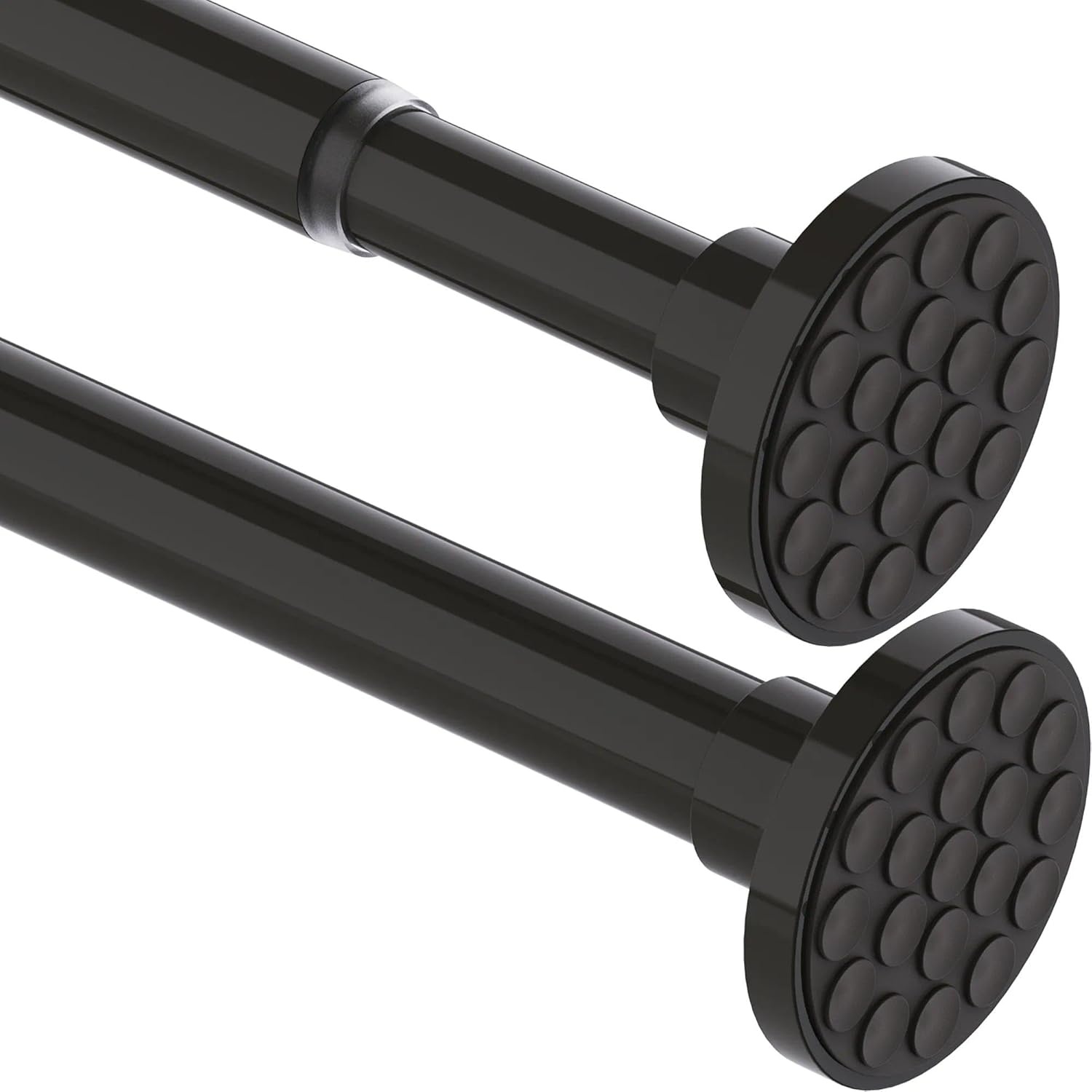 Gordijnroede, extra lange doucherail, geen boren, telescopische stang, uittrekbare gordijnroede voor badkamer, slaapkamer, wit (85-220 cm, Φ32 mm)