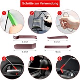 Menborn Professioneel autogereedschapsset 16-delig met lange greep, luchtkeilpump, spoorloze keil, handschoenen, onmisbaar autogereedschap voor noodgevallen