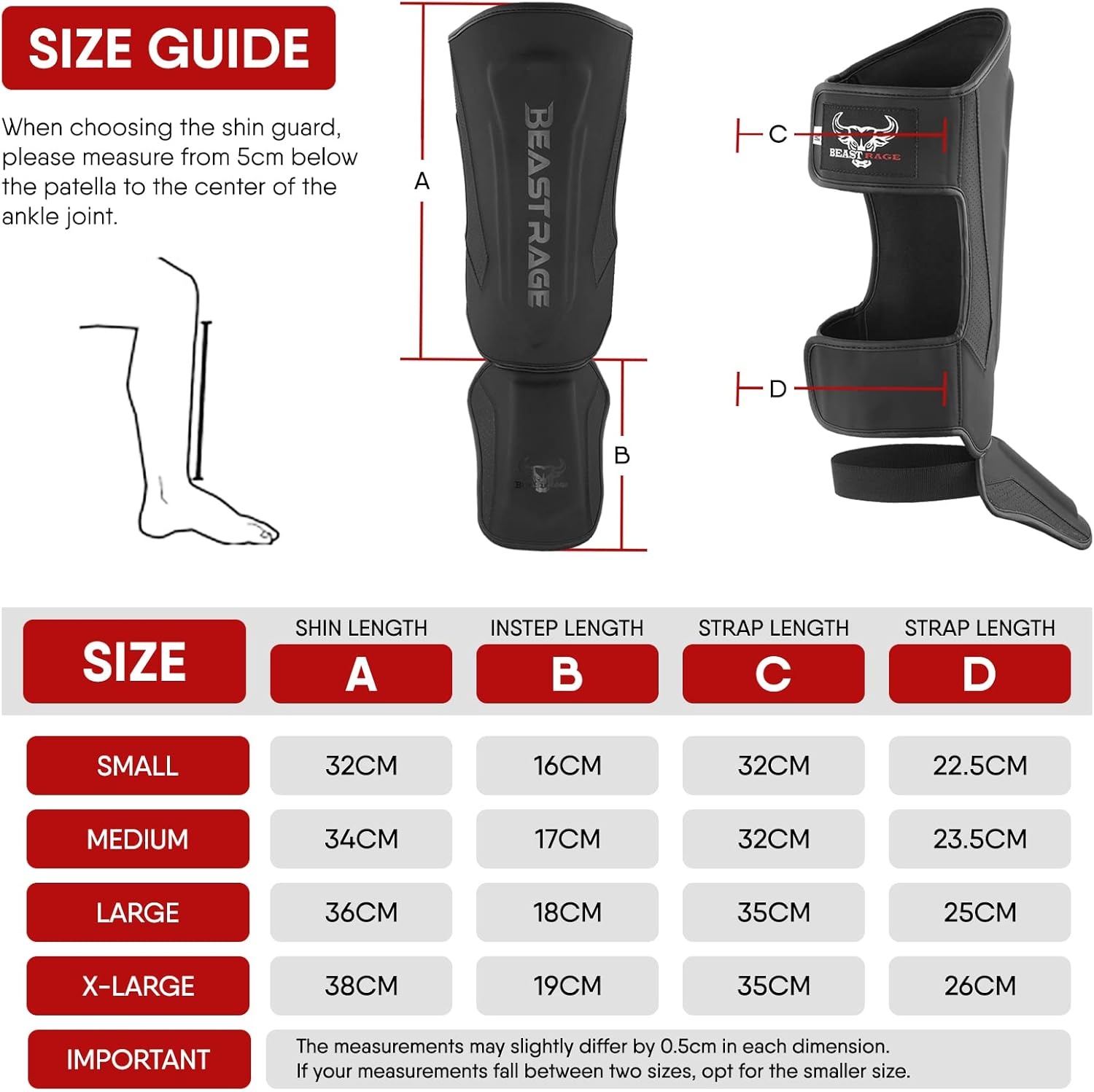 BEAST RAGE scheenbeschermers voor kickboksen Muay Thai, MMA vechtsport scheenbeschermers, beenbeschermer met wreefbescherming, MMA trainingsmateriaal, sparring