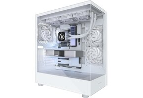 Gaming PC Behuizing Mid-Tower Wit | 3 Ventilatoren | 270° Glas | USB-C | -36%
