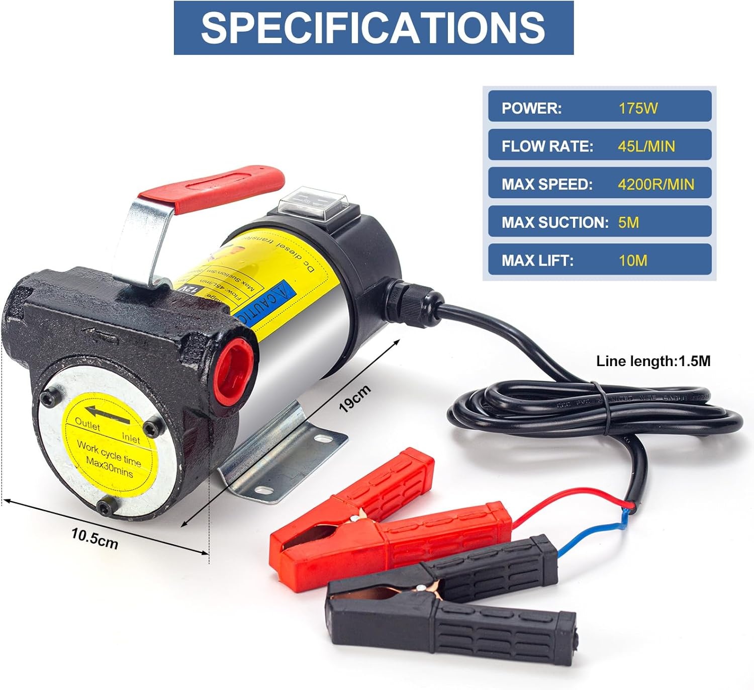 Elektrische Diesel Pomp 12V 175W - 34% Korting!