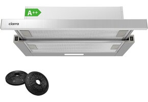 Afzuigkap Plat 60cm A++ 370m³/u - Zilver - 34% Korting!